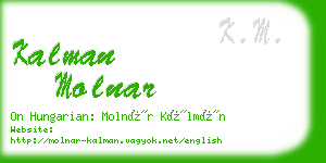 kalman molnar business card